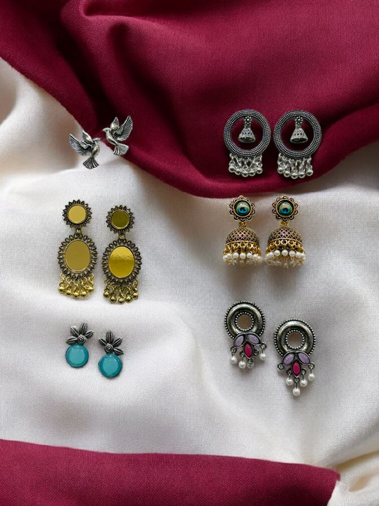 Boho Gleam Combo Set of 6 Earrings